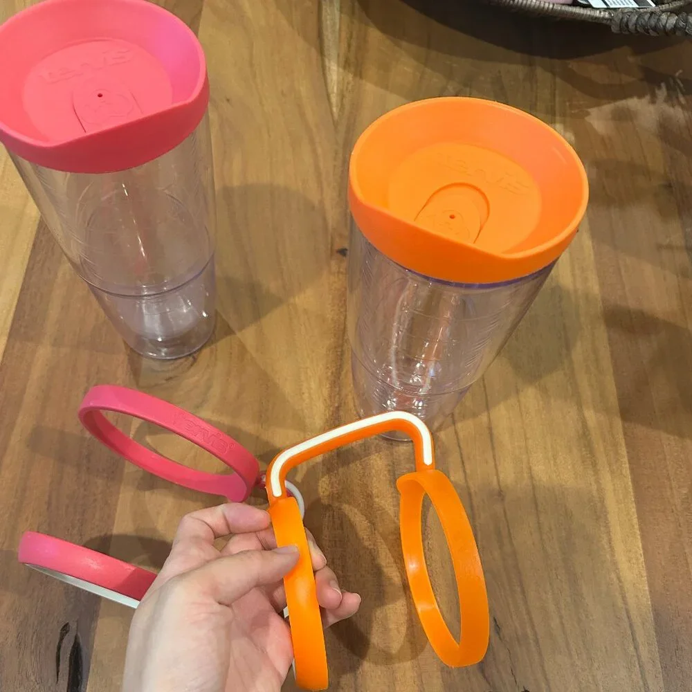 last chance - pair of 24oz Tervis tumbler orange and pink - Picture 5 of 5